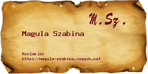 Magula Szabina névjegykártya